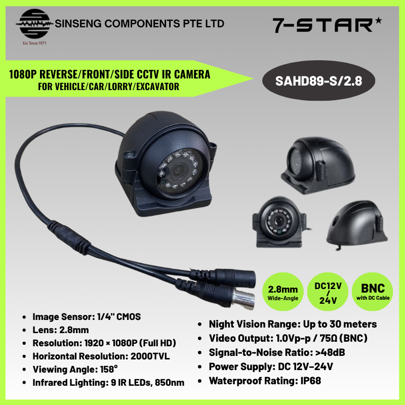 12-24V FHD 1080P AHD IR Camera 2.8mm | SAHD89-S/2.8