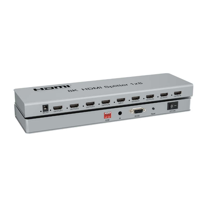 1 in 8 HDMI 2.1 Splitter 8K 60Hz | HDMI Audio Video Converter | HM8108