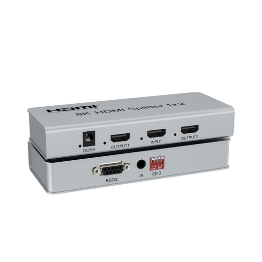 8K 60Hz HDMI Splitter 1 x 2 | 1 in 2 HDMI Audio Video Converter | HM8102