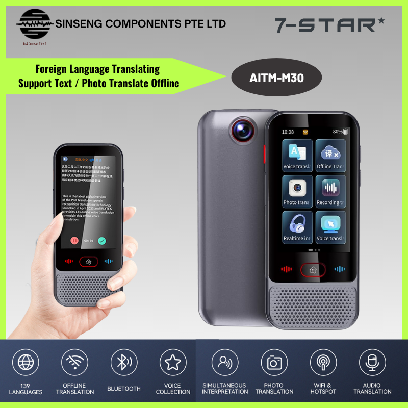 M30 AI Language Translator Device Portable Voice Interpreter | AITM-M30
