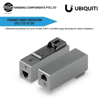 Ubiquiti Unifi UACC-ETH-SP-DIN Ethernet Surge Protection Up to 10 Gbps (Single Port)