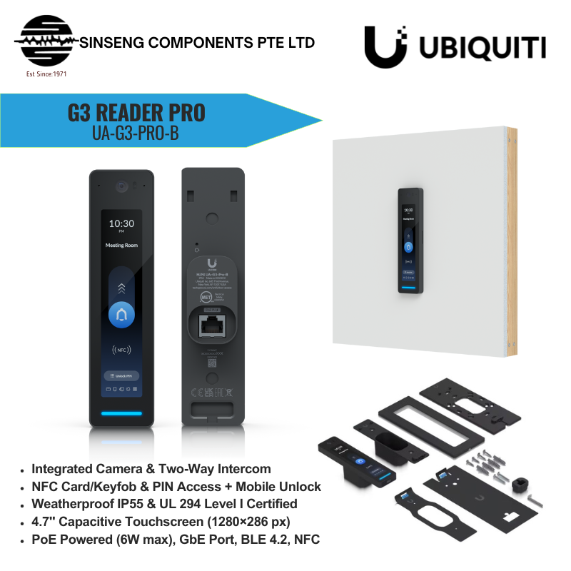 UniFi G3 Reader Pro – NFC, Mobile APP, Keyfob & PIN Access Control | UBQ-UA-G3-PRO-B