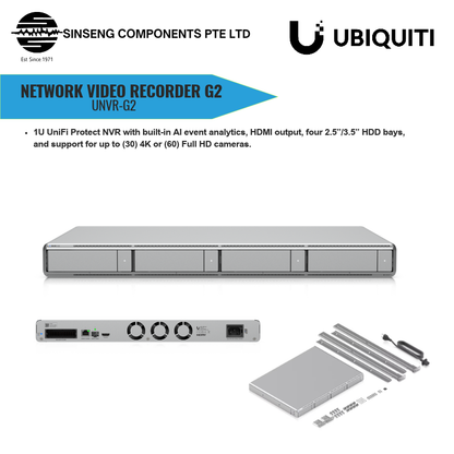Ubiquiti UniFi AI Network Video Recorder 1U UniFi Protect NVR | UBQ-UNVR-G2