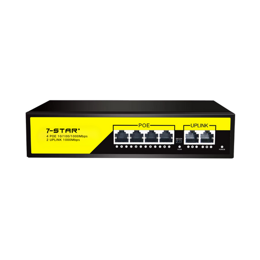 65W Full Gigabit 4 Port 1000Mbps PoE Switch with 4 PoE Ports - 2 Uplink Port | POE-G4200