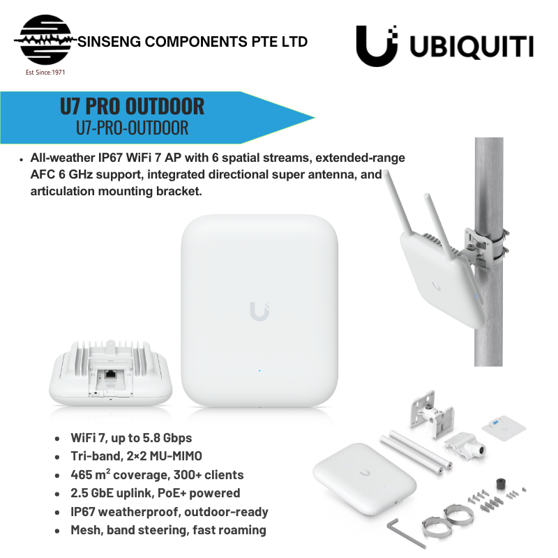Ubiquiti Unifi U7-Pro-Outdoor BE10700 U7 Pro Outdoor Access Point
