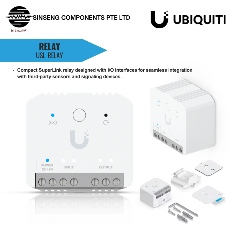 Ubiquiti UniFi USL-Relay | Wireless SuperLink Relay Smart Automation for Gate, Garage Door & Alarm | UBQ-USL-RELAY