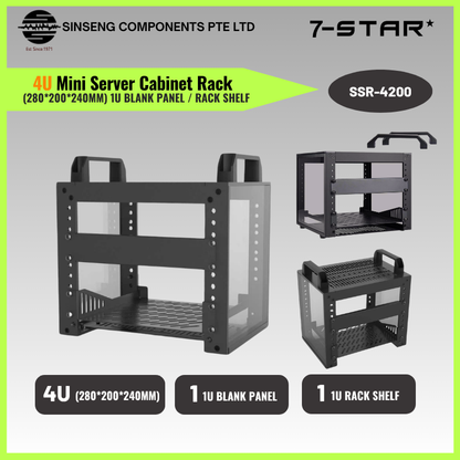7-STAR* 10"Inch 4U Mini Server Cabinet Rack 280×200×240mm | SSR-4200
