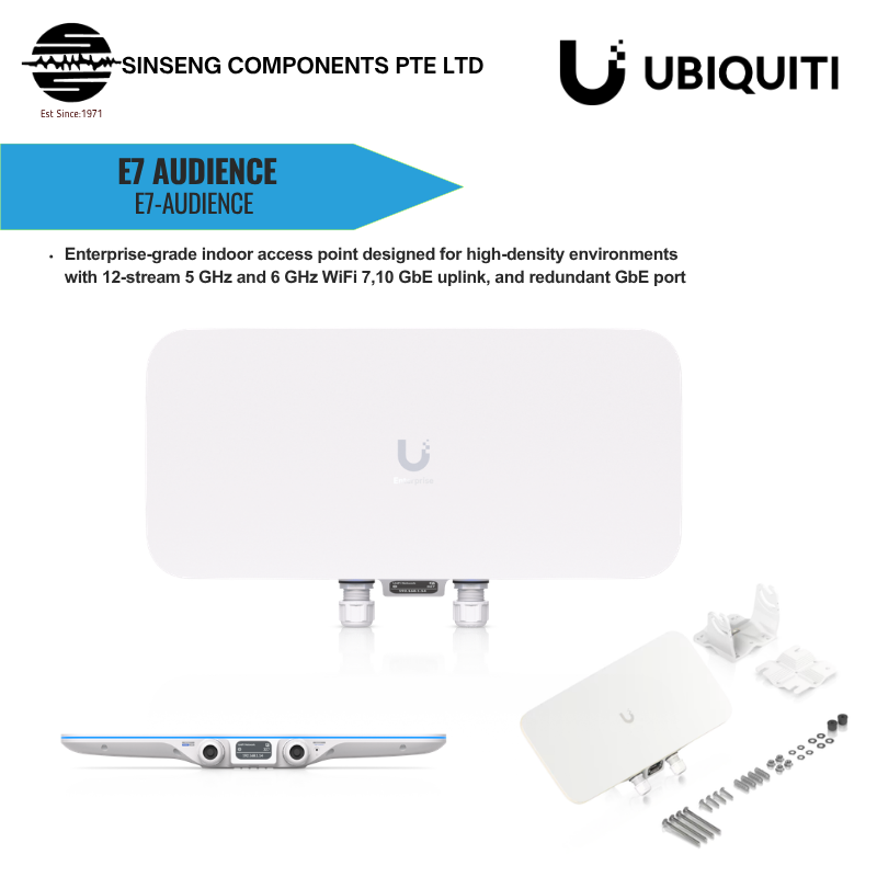 Ubiquiti UniFi E7 Audience WiFi 7 Enterprise Access Point | UBQ-E7-AUDIENCE