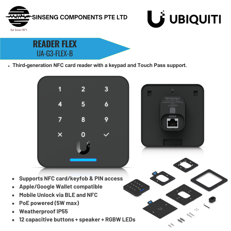 Ubiquiti UA-G3-Flex Reader Flex Access Reader with Apple Touch Pass