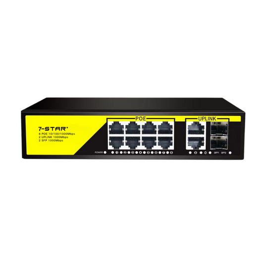 120W 8-Port Gigabit PoE Switch with Uplink & SFP | POE-G8220