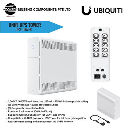 Ubiquiti UniFi 1,000VA / 600W UPS Tower UPS-Tower