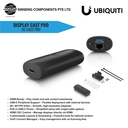 Ubiquiti Unifi Display Cast Pro UC-Cast-Pro 4K HDMI Player