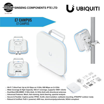 Ubiquiti UniFi E7 Campus Wi-Fi 7 Enterprise Access Point | UBQ-E7-CAMPUS