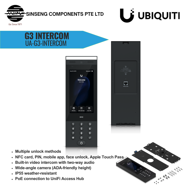 Unifi G3 Intercom Access Reader with Apple Touch Pass / Google Wallet | UA-G3-Intercom