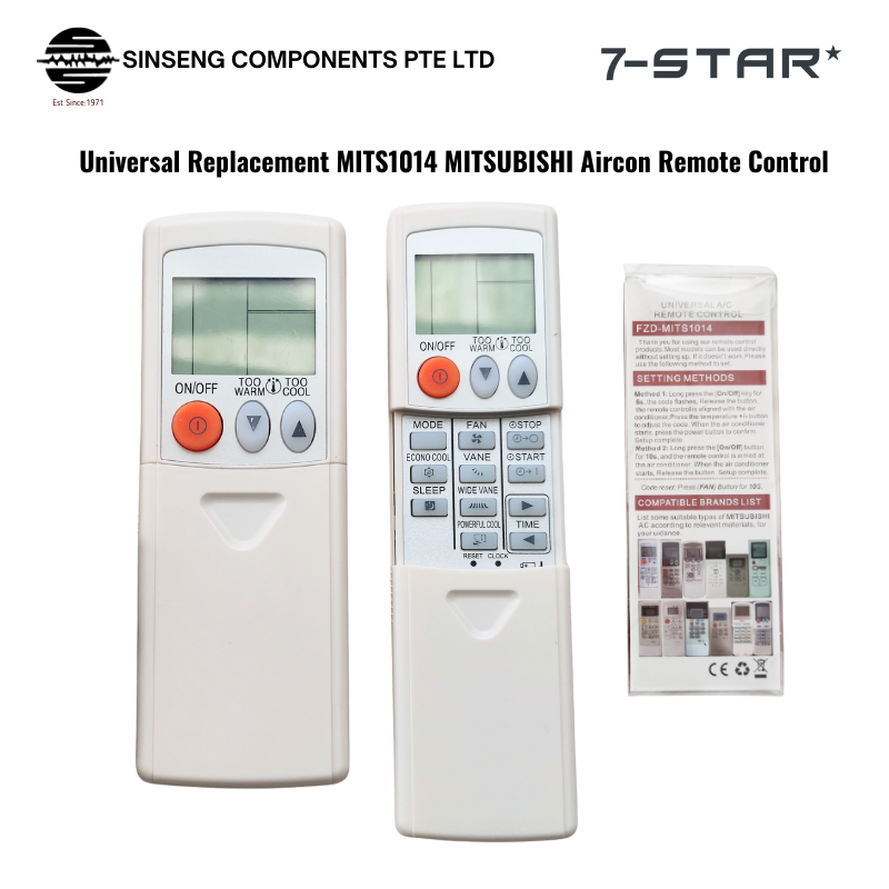 Universal Replacement MITSUBISHI Aircon Remote Control | MITS1014
