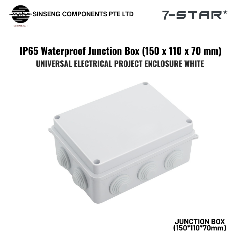 Universal Electrical Project Enclosure Junction Box | 150 x 110 x 70 mm