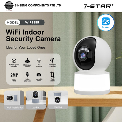 AI Yoosee Wifi Wireless IP Camera with LED Light Lamp | WIPS855