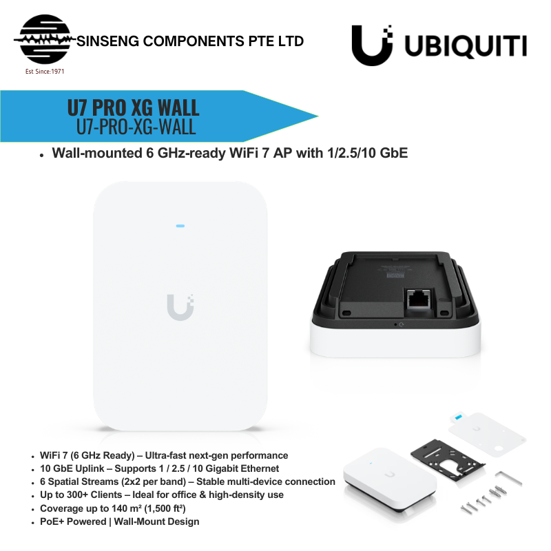 Ubiquiti Unifi U7 Pro XG Wall U7-Pro-XG-Wall