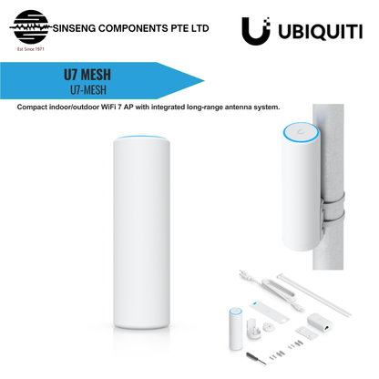 Unifi U7-Mesh BE5000 U7 Mesh 2.5GbE Compact Access Point | UBQ-U7-MESH
