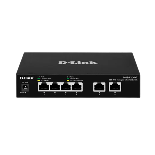 D-Link 4-Port 2.5G and 2-Port 10G Web Managed Ethernet Switch | DMS-F206XT