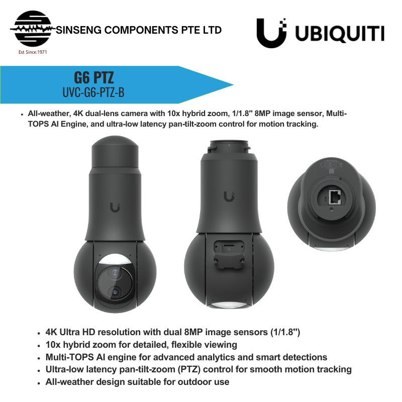 Unifi 22x Zoom AI 8MP 4K Industrial PTZ IP Camera | UBQ-UVC-AI-PTZ-B