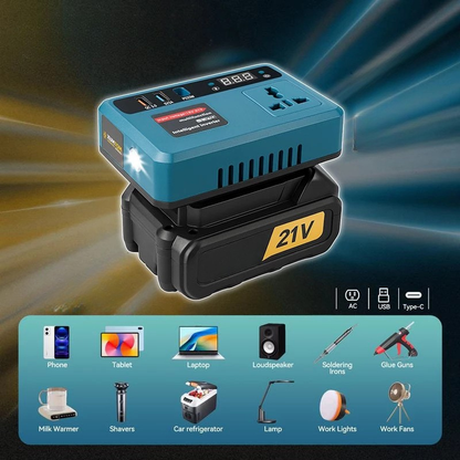 5 IN 1 Portable Mini Smart Inverter with Flashlight | PPI-01