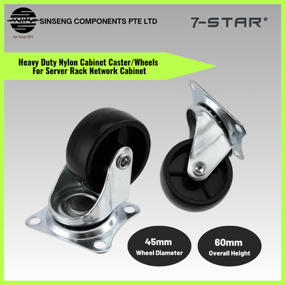 1PCS Cabinet Caster Wheels 45mm for Server Rack Network Cabinet | SSR-WHEEL