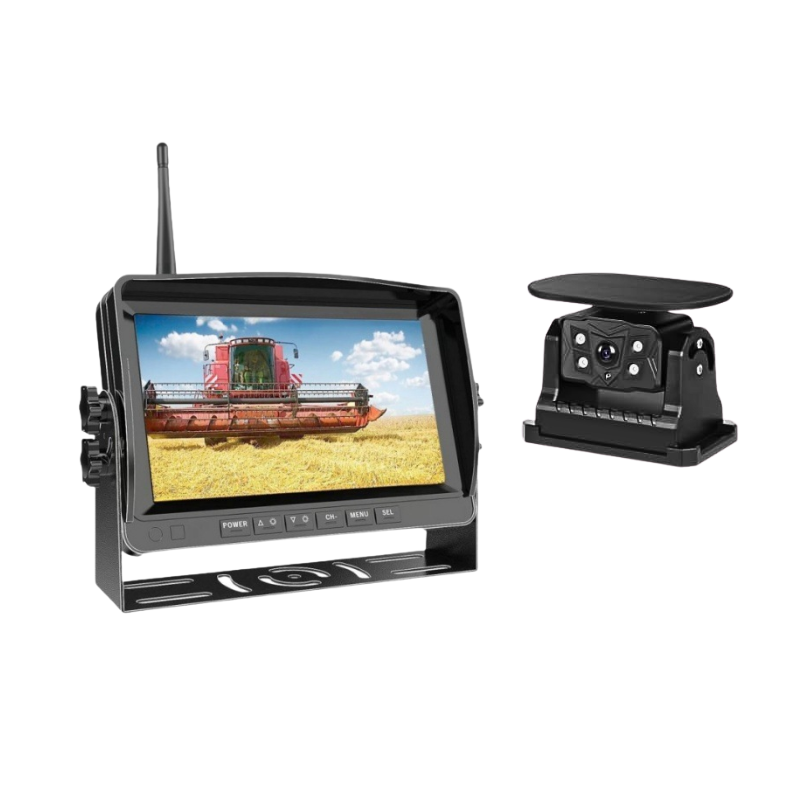 Wireless 4CH 7 Inch IPS Monitor with 1080P Solar Magnetic Backup Camera | LED7041-WSPB
