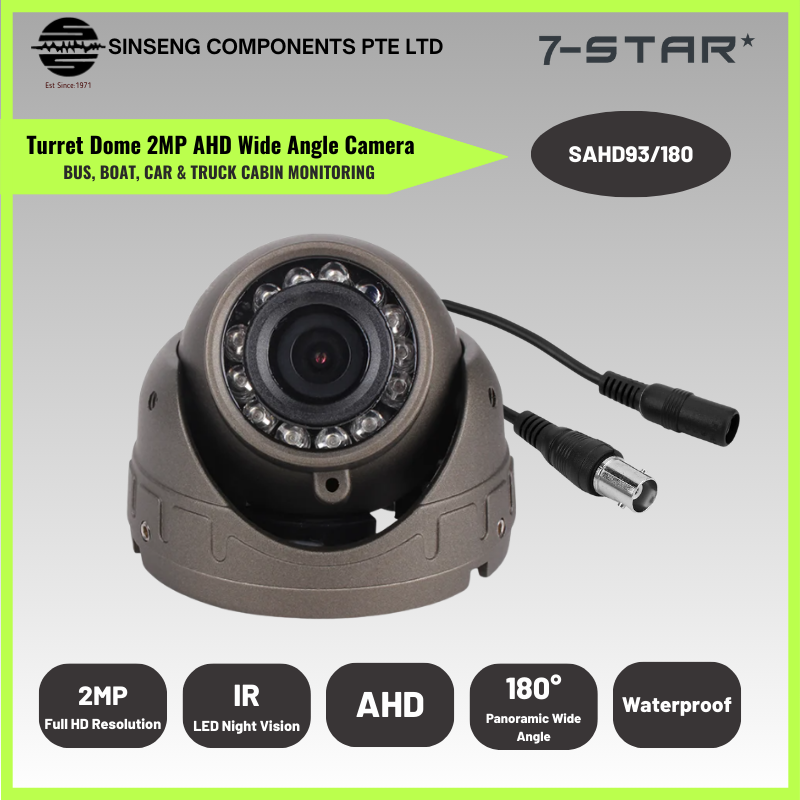 Mini Turret Dome 2MP AHD 180° Panoramic Ultra Wide Angle Camera