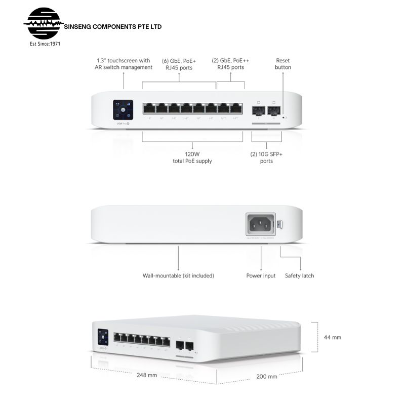 Ubiquiti Unifi 8 Port Managed Layer 3 Gigabit PoE Switch