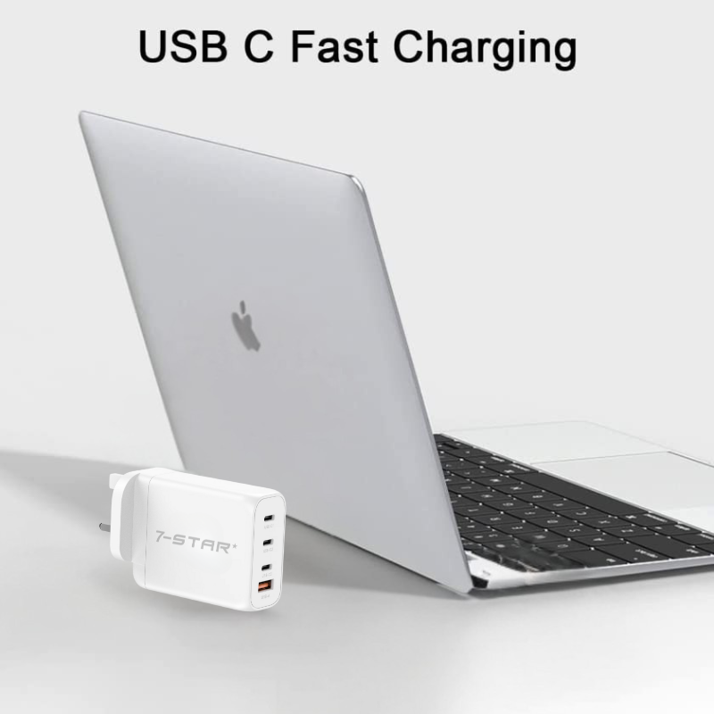 100W GaN PD Charger｜3x Type-C & 1x USB-A + 1.5M Cable | 7SPD-63W-CA1560B