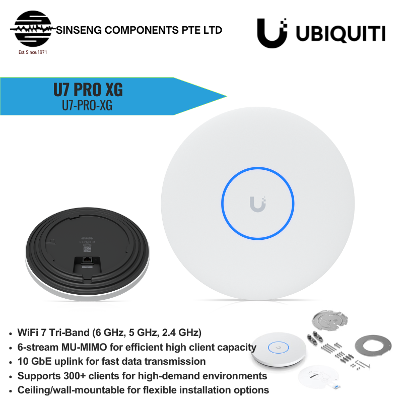 Ubiquiti Unifi U7 Pro XG WiFi 7 Tri-Band Access Point
