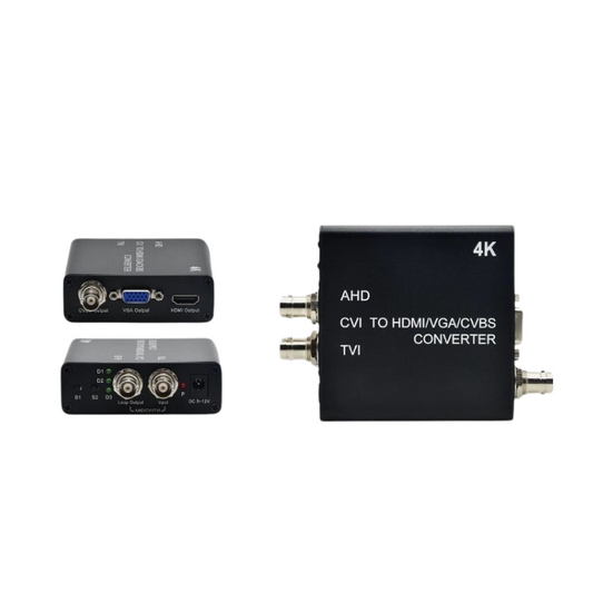 4K AHD/TVI/CVI to HDMI/VGA/AV Converter with Safety Mark | AD001AHD-2