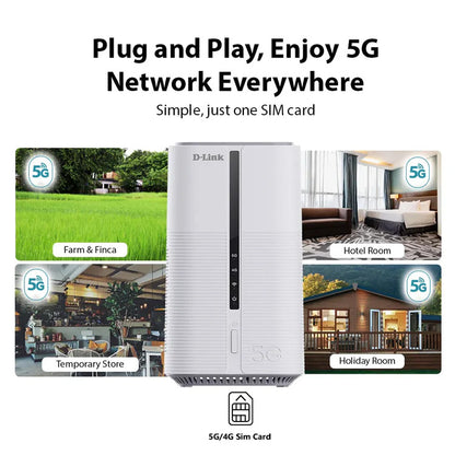 D-Link DWR-BE7200G 5G NR Wi-Fi 7 BE7200 Multi-Gigabit Router with VoLTE & VoNR | DL-DWR-BE7200G