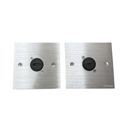 Single Wall Faceplate | USB-C/HDMI Modular for Hotel/Home Wall Socket