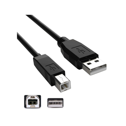 USB 2.0 Male A to B Cable for Keyboard, Mice, Scanners, Printers | CB-UBA2501