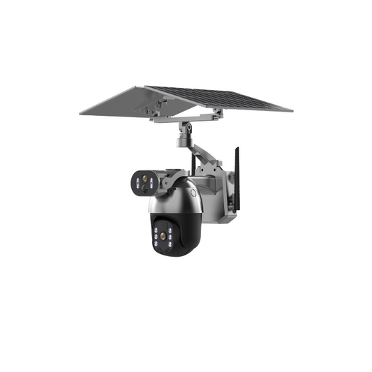 6MP Dual-Lens PTZ Solar IP Camera with 6+6W Solar Panel | Q5MAX WIFI/4G