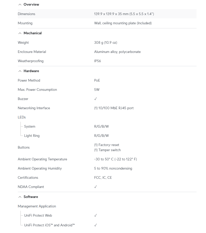 Ubiquiti UniFi UP-Siren-PoE – PoE Smart Siren with RGBW Light Ring