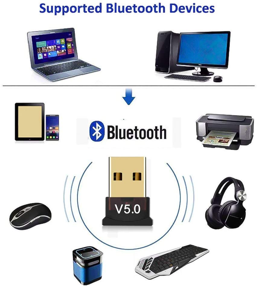USB Bluetooth 5.0 Adapter Wireless Transmitter Receiver 20M | USB-UB500
