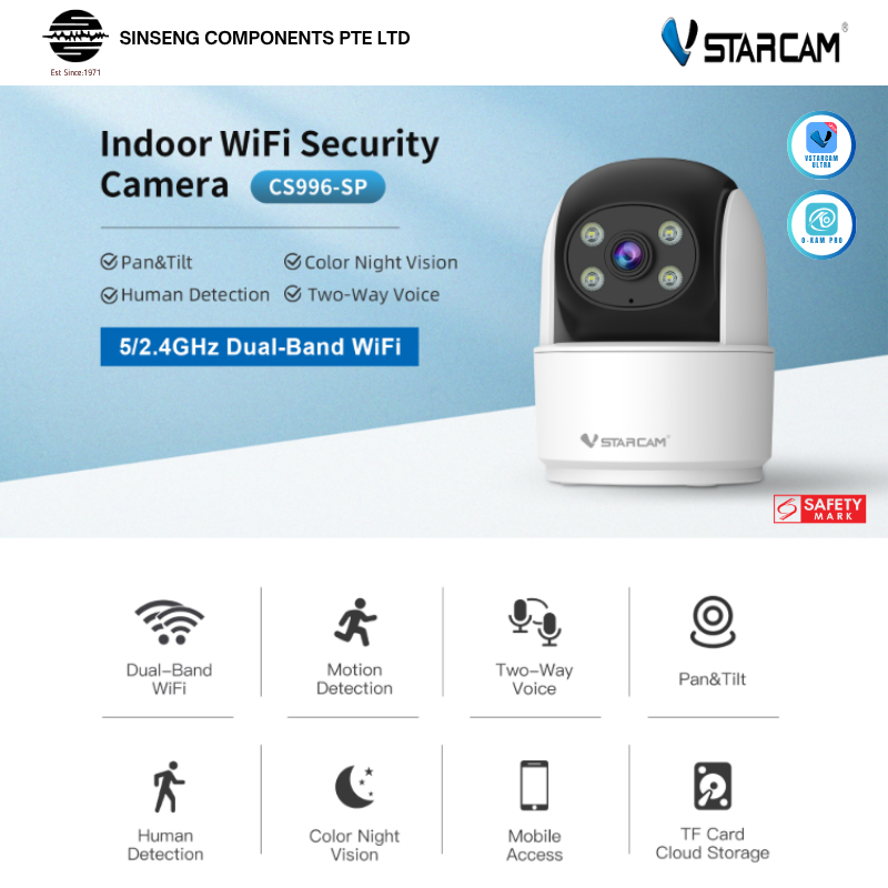VStarcam CS996-SP 1080P Dual-Band WiFi IP Camera | VS-CS996-SP
