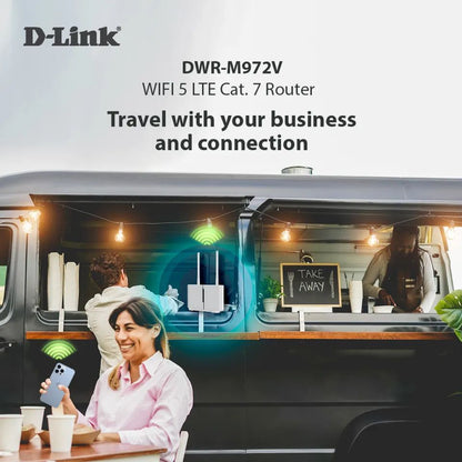 D-Link DWR-M972V 4G LTE Cat 7 AC1200 Dual-Band Gigabit WiFi Router with RJ11 | DL-DWR-M972V