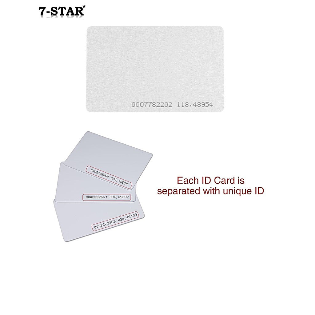 (10PCS) 125kHz RFID Proximity Cards for Door Access & Biometric Control System | RFID-C