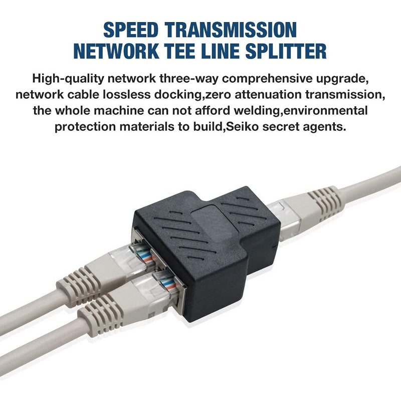 RJ45 Splitter Connector Female to Female 1 to 2 Port CAT 5/6/7 | SPC12