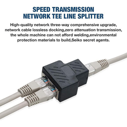 RJ45 Splitter Connector Female to Female 1 to 2 Port CAT 5/6/7 | SPC12