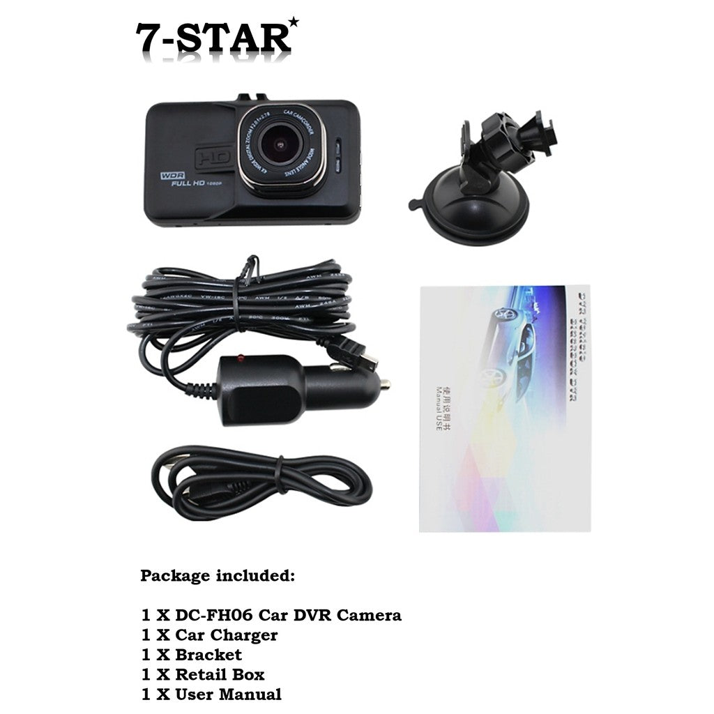 3" 1080P Front Car Camera DVR Dashcam Recorder | DC-FH06