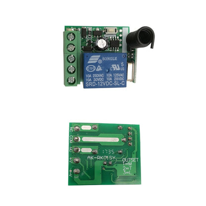 433MHz Door Access RF Transmitter 2PCS with 12V 1CH Relay Receiver | KEY-ZFK1-1-433MHZ-2