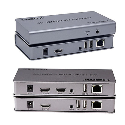 120m HDMI KVM Extender over Ethernet | USB for Keyboard | KVM-E120