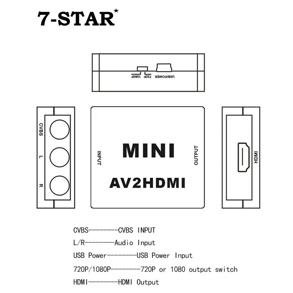 AV/RCA to HDMI Converter/Adapter | AVHDMI