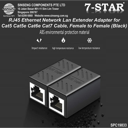 RJ45 Ethernet LAN Extender Adapter Female to Female for Cat5/5e/6/7 | SPC19833