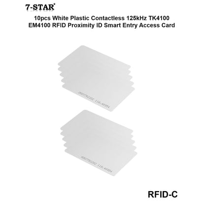 (10PCS) 125kHz RFID Proximity Cards for Door Access & Biometric Control System | RFID-C